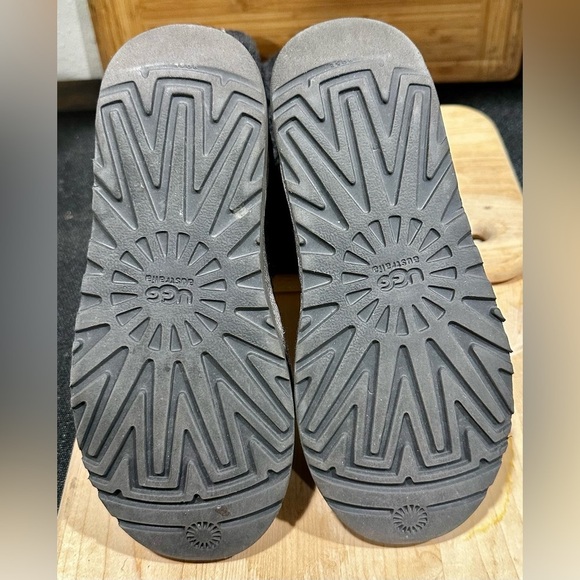 UGG Authentic Gray Charcoal Classic Argyle Cable Knit Sock Sweater Boot - Picture 7 of 7